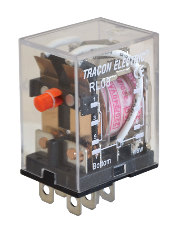 Miniaturowy przekaźnik mocy 110V AC / 2×CO (10A, 230V AC / 28V DC) RL08-110AC Tracon Electric