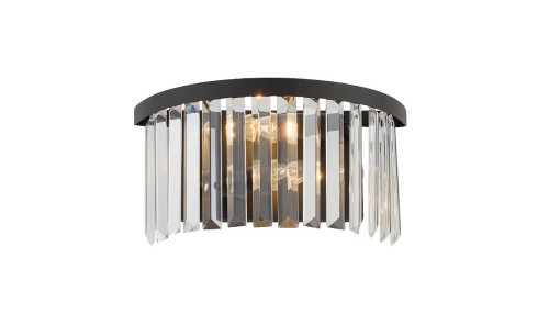 Lampa ścienna CRISTAL BLACK KINKIET 7633 NOWODVORSKI Lighting 2xE14 nowoczesna lampa oświetleniowa kinkiet czarny metal kryształ Inspiracje Premium