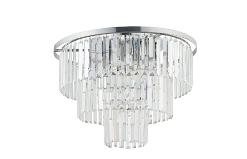 Lampa sufitowa CRISTAL SILVER M 7628 NOWODVORSKI Lighting 9xE14 nowoczesna lampa oświetleniowa plafon srebrny metal kryształ Inspiracje Premium