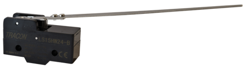 Wyłącznik krańcowy, z dźwignią sprężynową 1xCO, 2A/230V AC-15, 0,3A/250V DC-13, 110mm, IP00 LS15HW24-B Tracon Electric