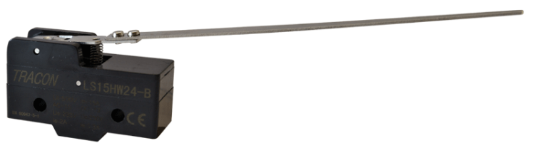 Wyłącznik krańcowy, z dźwignią sprężynową 1xCO, 2A/230V AC-15, 0,3A/250V DC-13, 110mm, IP00 LS15HW24-B Tracon Electric