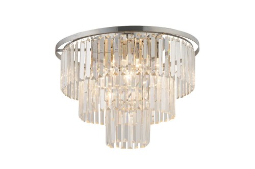 Lampa sufitowa CRISTAL SILVER M 7628 NOWODVORSKI Lighting 9xE14 nowoczesna lampa oświetleniowa plafon srebrny metal kryształ Inspiracje Premium