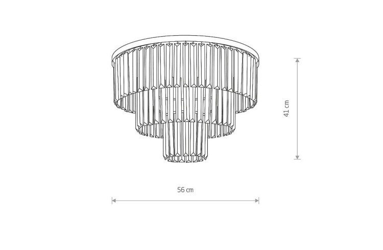 Lampa sufitowa CRISTAL SILVER M 7628 NOWODVORSKI Lighting 9xE14 nowoczesna lampa oświetleniowa plafon srebrny metal kryształ Inspiracje Premium
