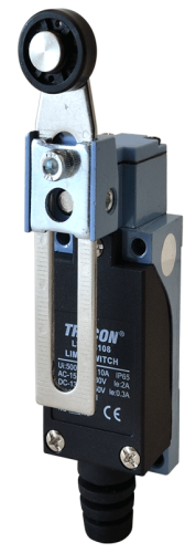 Wyłącznik krańcowy, z dźwignią regulowaną i rolką 1xNO+1xNC, 2A/230V AC-15, 0,3A/250V DC-13, 20-90mm, IP65 LSME8108 Tracon Electric
