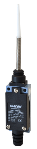Wyłącznik krańcowy, z dźwignią sprężynową (plastik+stal) 1xNO+1xNC, 2A/230V AC-15, 0,3A/250V DC-13, 95mm, IP65 LSME8166 Tracon Electric