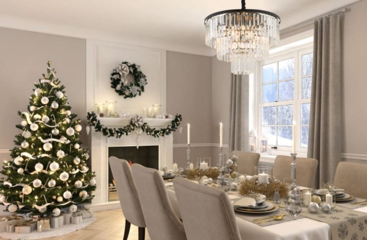 Lampa sufitowa CRISTAL SILVER M 7628 NOWODVORSKI Lighting 9xE14 nowoczesna lampa oświetleniowa plafon srebrny metal kryształ Inspiracje Premium