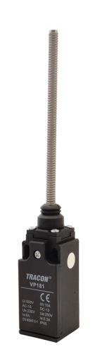 Wyłącznik krańcowy, z prętem(stal) 1xNO+1xNC, 6A/230V AC-15, 0,3A/250V DC-13, IP65 VP181 Tracon Electric