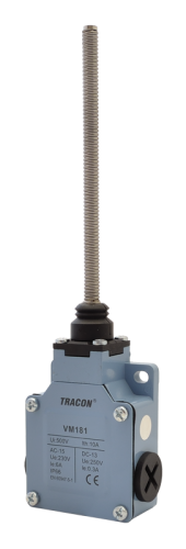 Wyłącznik krańcowy, z prętem(stal) 1xNO+1xNC, 6A/230V AC-15, 0,3A/250V DC-13, IP66 VM181 Tracon Electric