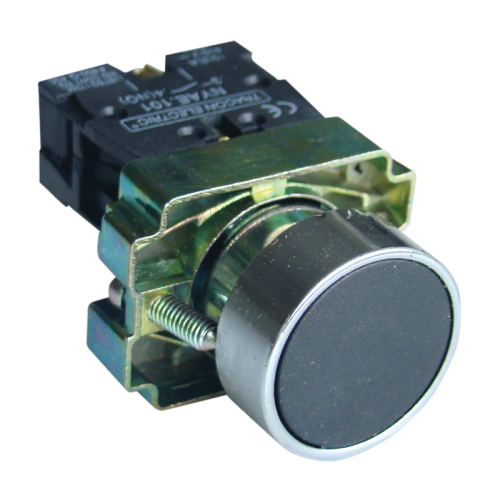 Przycisk płaski , czarny 1×NO, 3A/240V AC, IP42 NYGBA21 Tracon Electric