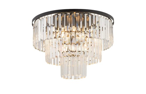 Lampa sufitowa CRISTAL BLACK M 7627 NOWODVORSKI Lighting 9xE14 nowoczesna lampa oświetleniowa plafon czarny metal kryształ Inspiracje Premium