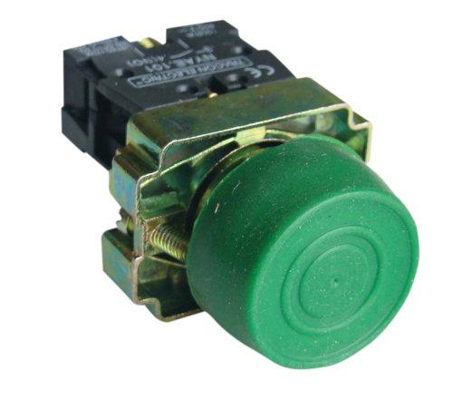 Przycisk z koł. gumowym z obudową, zielony 1×NO, 3A/240V AC, IP44 NYGBP31ZT Tracon Electric