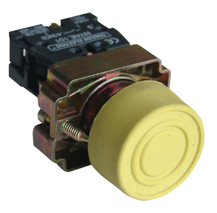 Przycisk z koł. gumowym z obudową, żółty 1×NO, 3A/240V AC, IP44 NYGBP51ST Tracon Electric