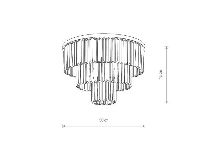 Lampa sufitowa CRISTAL BLACK M 7627 NOWODVORSKI Lighting 9xE14 nowoczesna lampa oświetleniowa plafon czarny metal kryształ Inspiracje Premium
