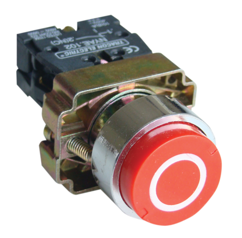 Przycisk z oznaczeniem z obud., czerw. (białe 0) 1×NC, 3A/240V AC, IP44 NYGBA4322PT Tracon Electric