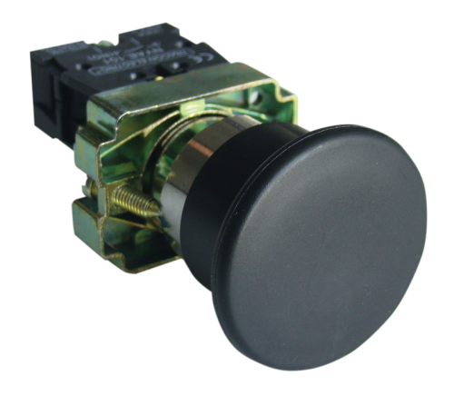 Przycisk grzybkowy z obud., czarny 1×NO, 3A/400V AC, IP44, d=40mm NYGBC21T Tracon Electric