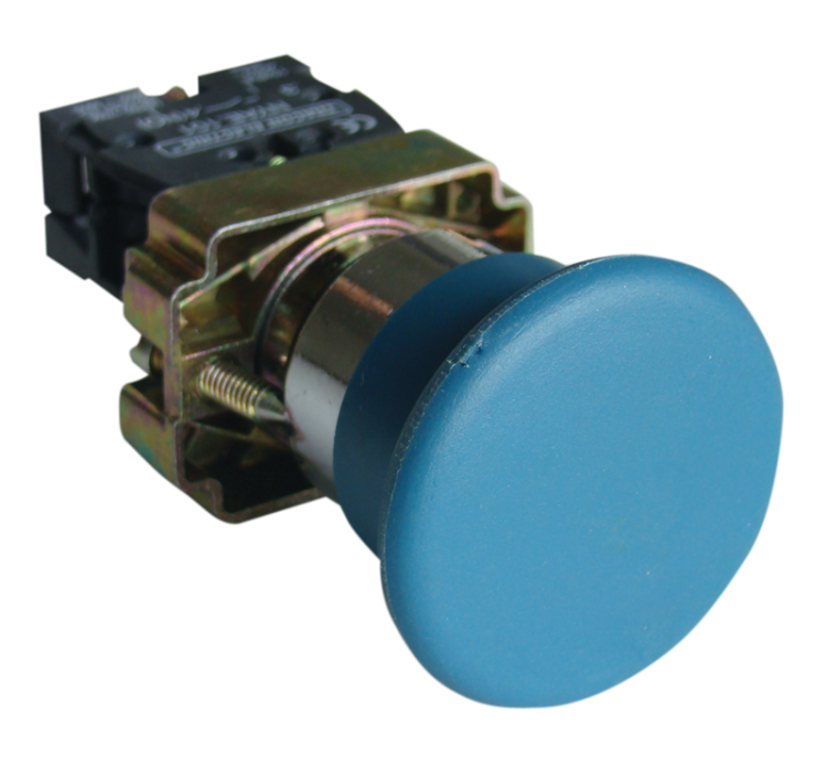 Przycisk grzybkowy, niebieski 1×NO, 3A/400V AC, IP42, d=40mm NYGBC61K Tracon Electric