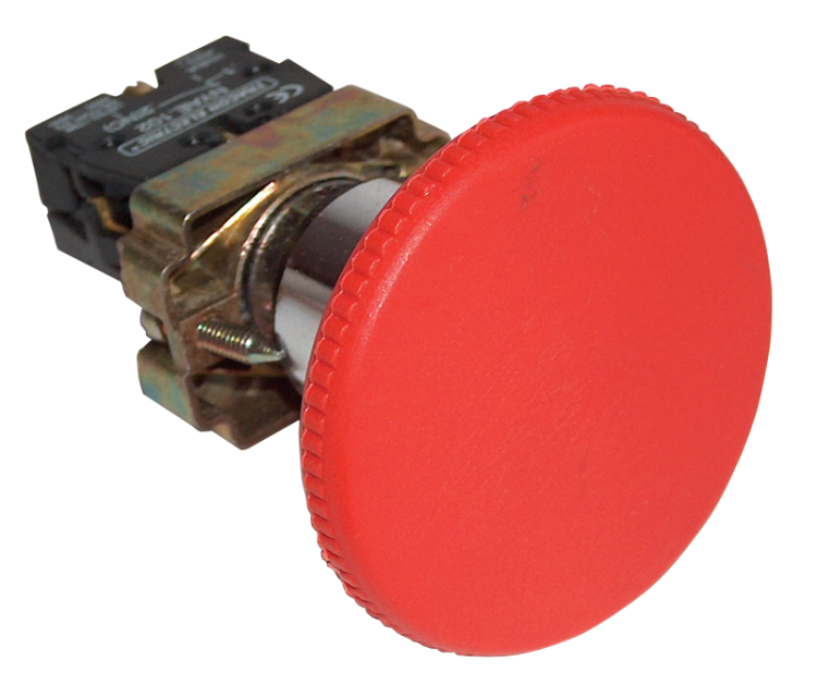 Przycisk awar. grzybk. z obud. czerwony 1×NC, 3A/400V AC, IP44, d=40mm NYGBR42PT Tracon Electric