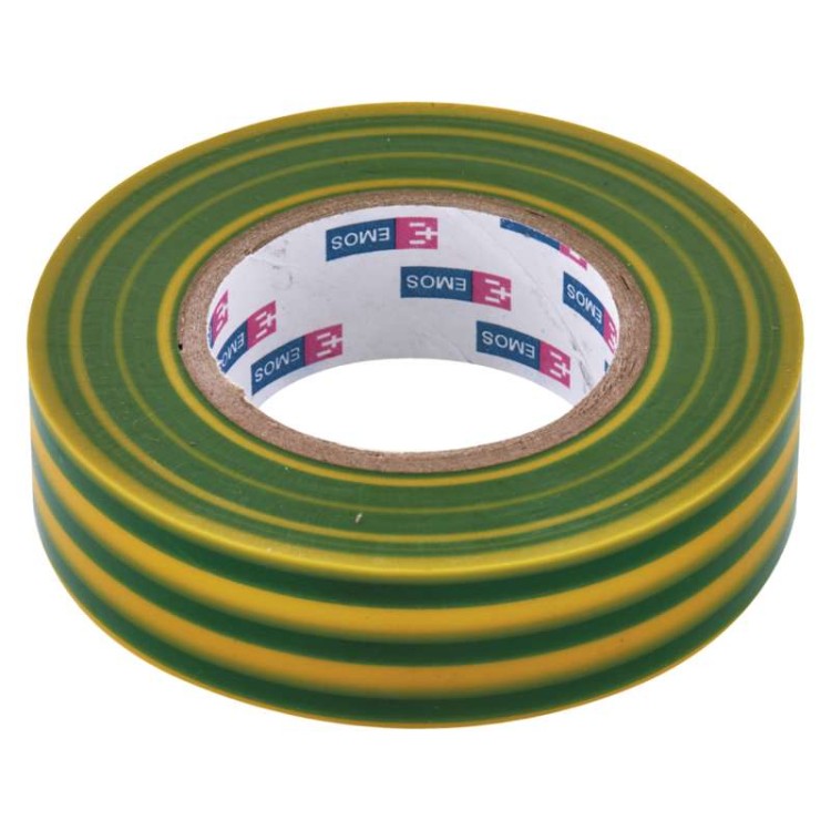 Taśma izolacyjna izolacja PVC 19mm / 20m żółto-zielona F61925 Emos