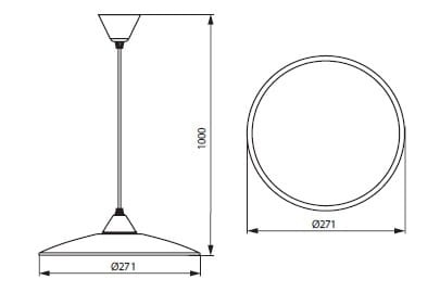 Lampa sufitowa wisząca JOVIT LED E27-R 24250 Kanlux