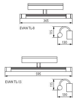 Lampa ścienna Kinkiet Kanlux EVAN TL-13 00536