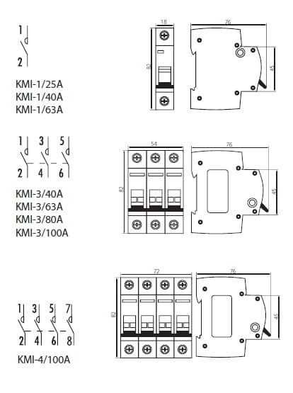 Rozłącznik izolacyjny KMI-4/100A 23237 Kanlux