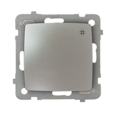 Łącznik krzyżowy pojedynczy Srebrny Perłowy ŁP-4S/m/43 Karo OSPEL Wyłącznik zaciski gwintowe Srebrny Szary