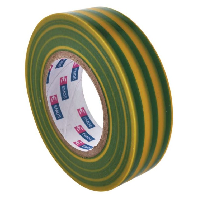 Taśma izolacyjna izolacja PVC 19mm / 20m żółto-zielona F61925 Emos