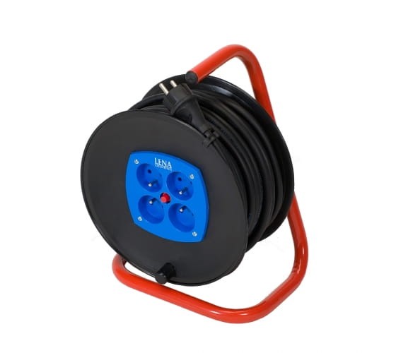 Przedłużacz bębnowy otwarty 4 gniazda 20m zwijany 886270 Lena Lighting