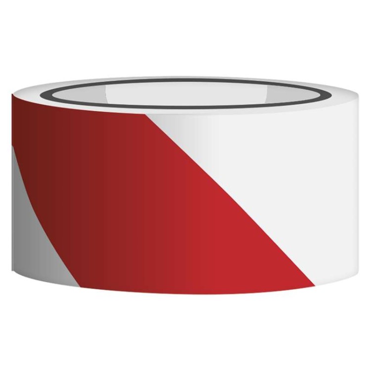 Taśma ostrzegawcza oznaczająca czerwony/biały 75mm x 250m F87525 Emos bez wydruku LDPE nieodblaskowa