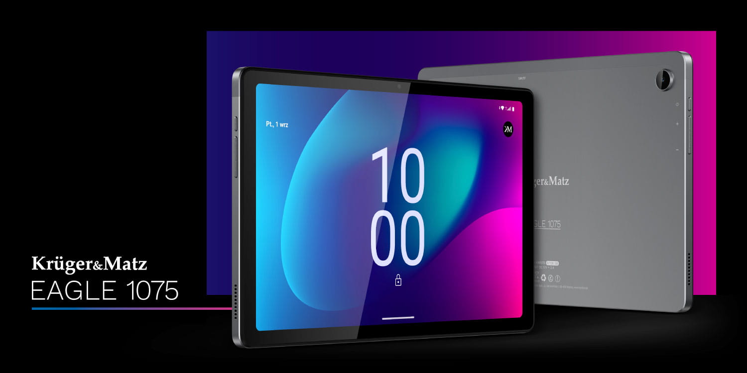 Tablet 10 cali 128GB 4G LTE EAGLE 1075 KM1075 Kruger&Matz 10,4” 6GB GPS Android 13 szary